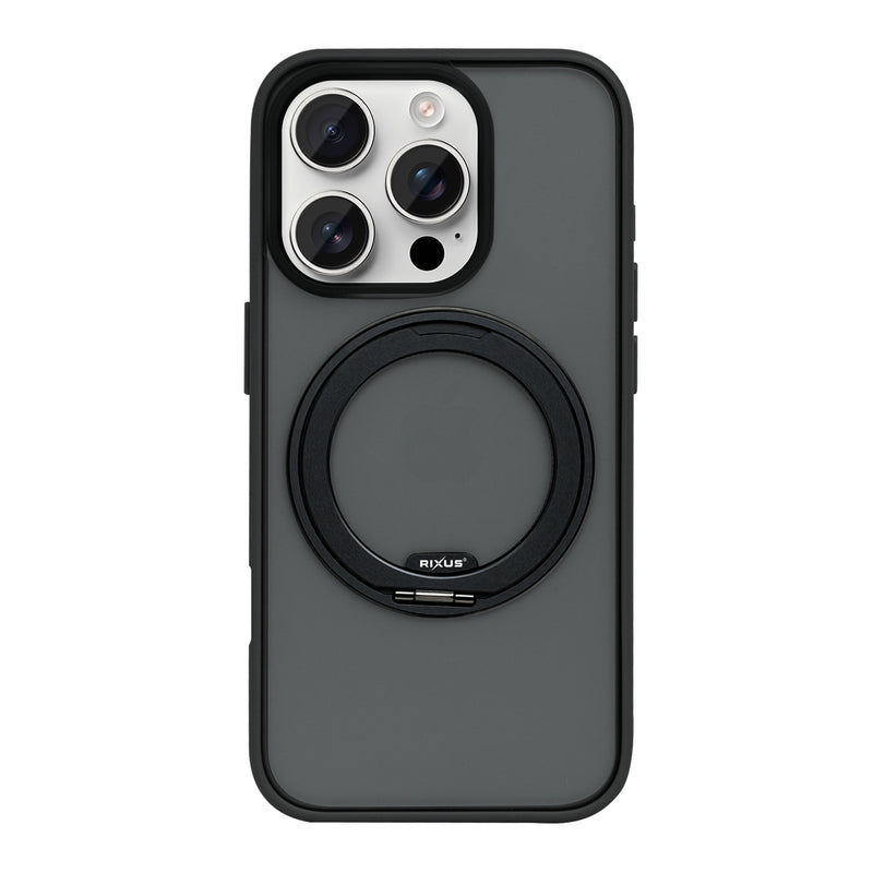 Rixus SnapGrip 360 Case For Apple iPhone 16 Pro Black
