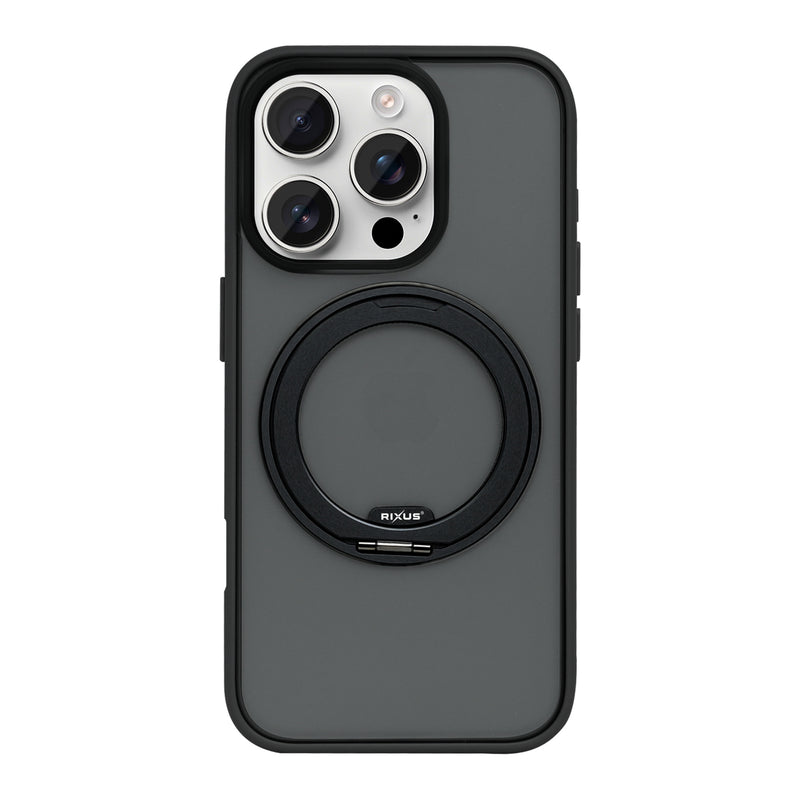 Rixus SnapGrip 360 Case For Apple iPhone 16 Pro Max Black