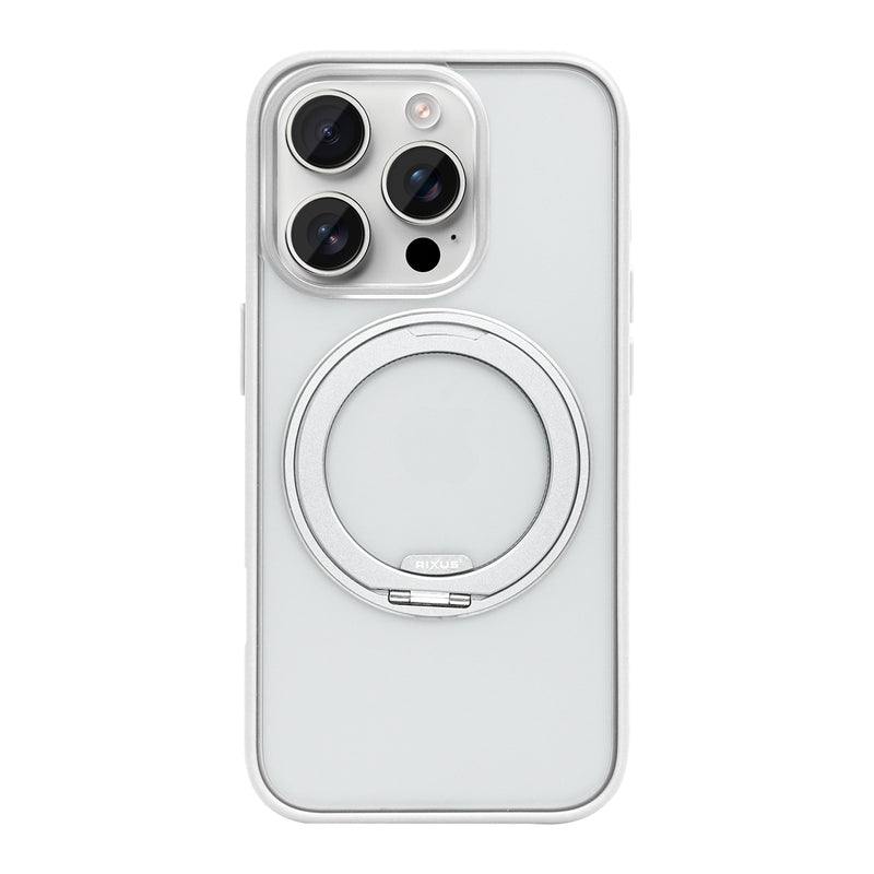 Rixus SnapGrip 360 Case For Apple iPhone 16 Pro Max White