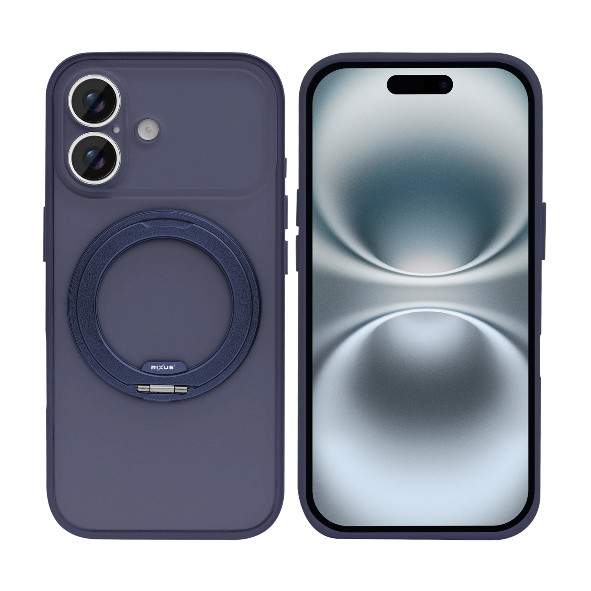Rixus SnapGrip 360 Case For Apple iPhone 17 Blue