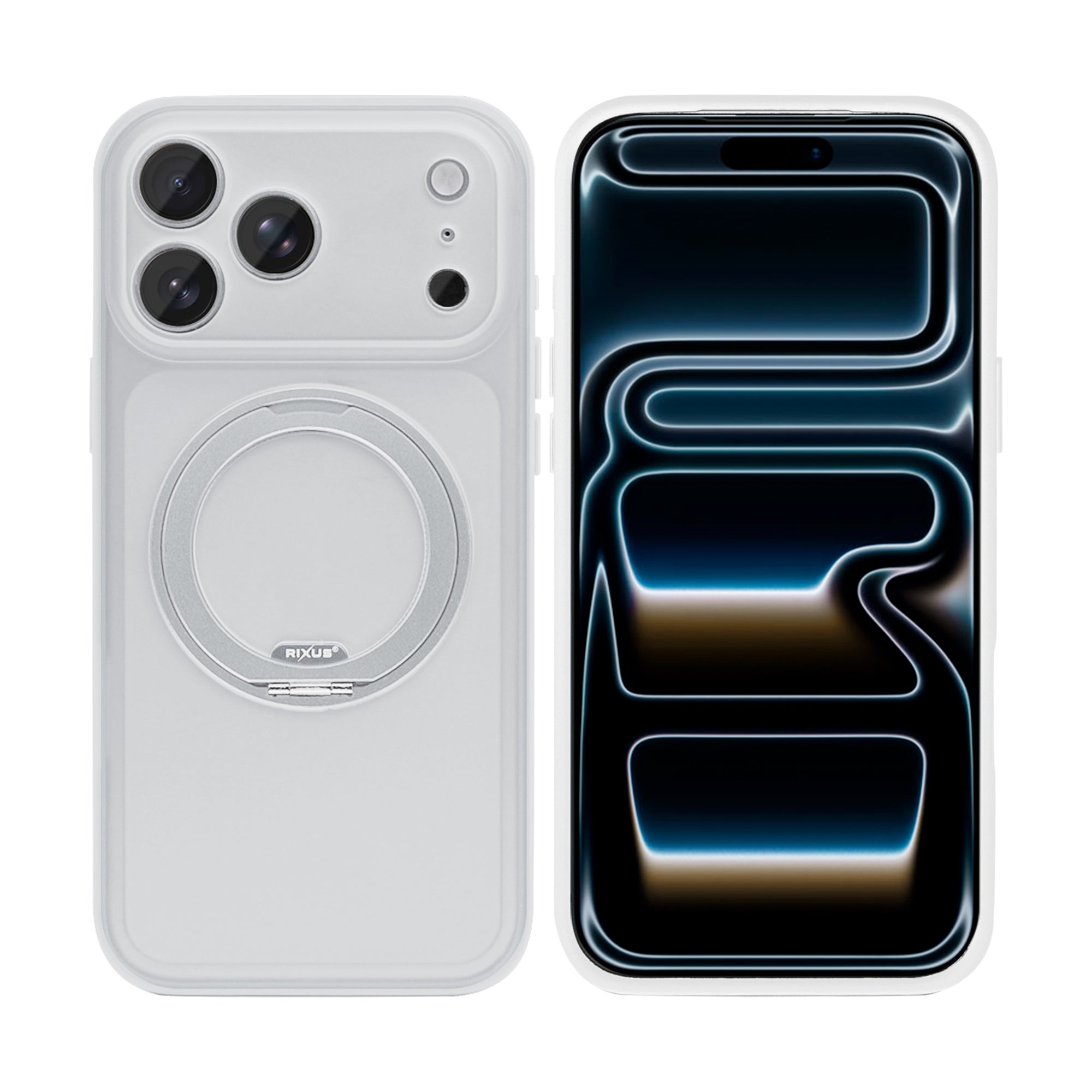 Rixus SnapGrip 360 Case For Apple iPhone 17 Pro White