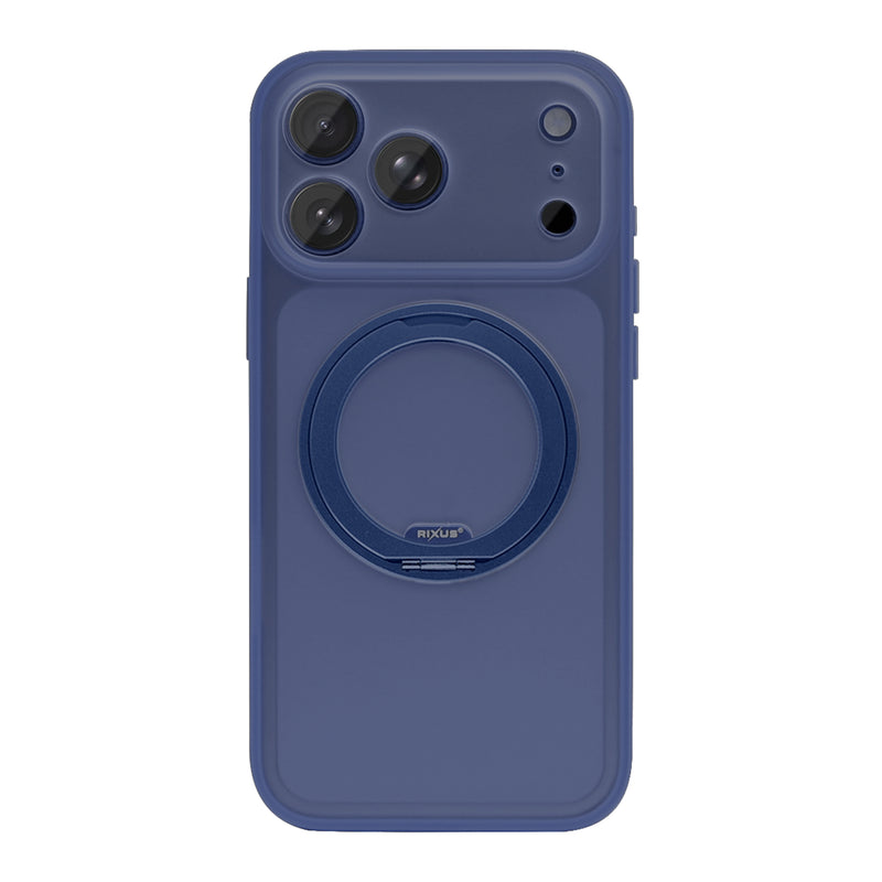 Rixus SnapGrip 360 Case For Apple iPhone 17 Pro Blue