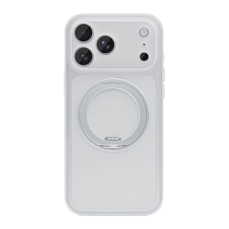 Rixus SnapGrip 360 Case For Apple iPhone 17 Pro Max White