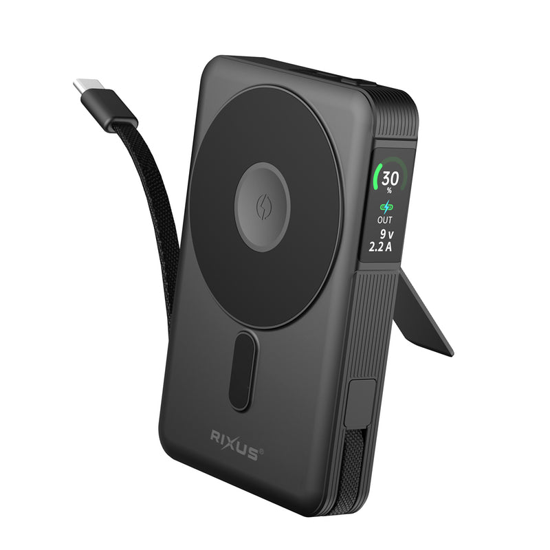 Rixus RXPB77A MagSafe Compatible Powerbank 10000 mAh 35W Black