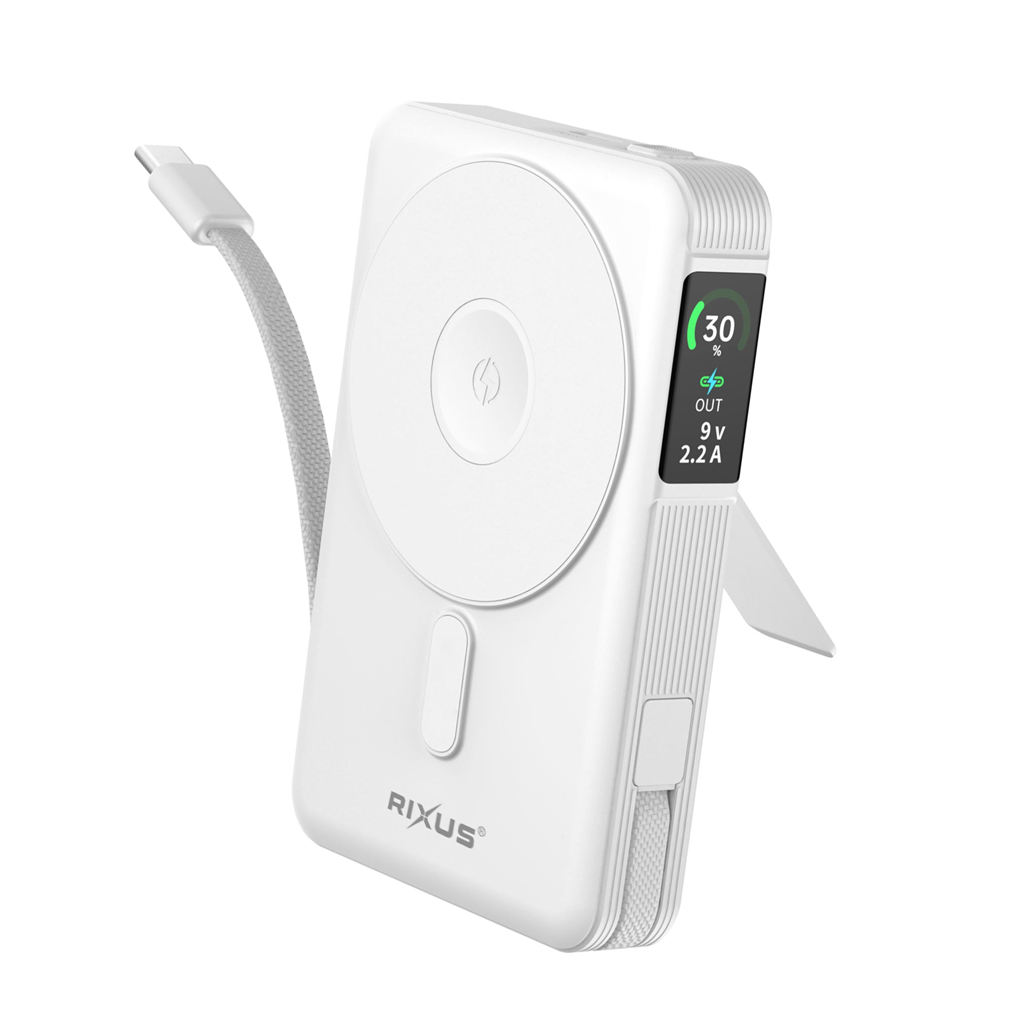 Rixus RXPB77B MagSafe Compatible Powerbank 10000 mAh 35W White