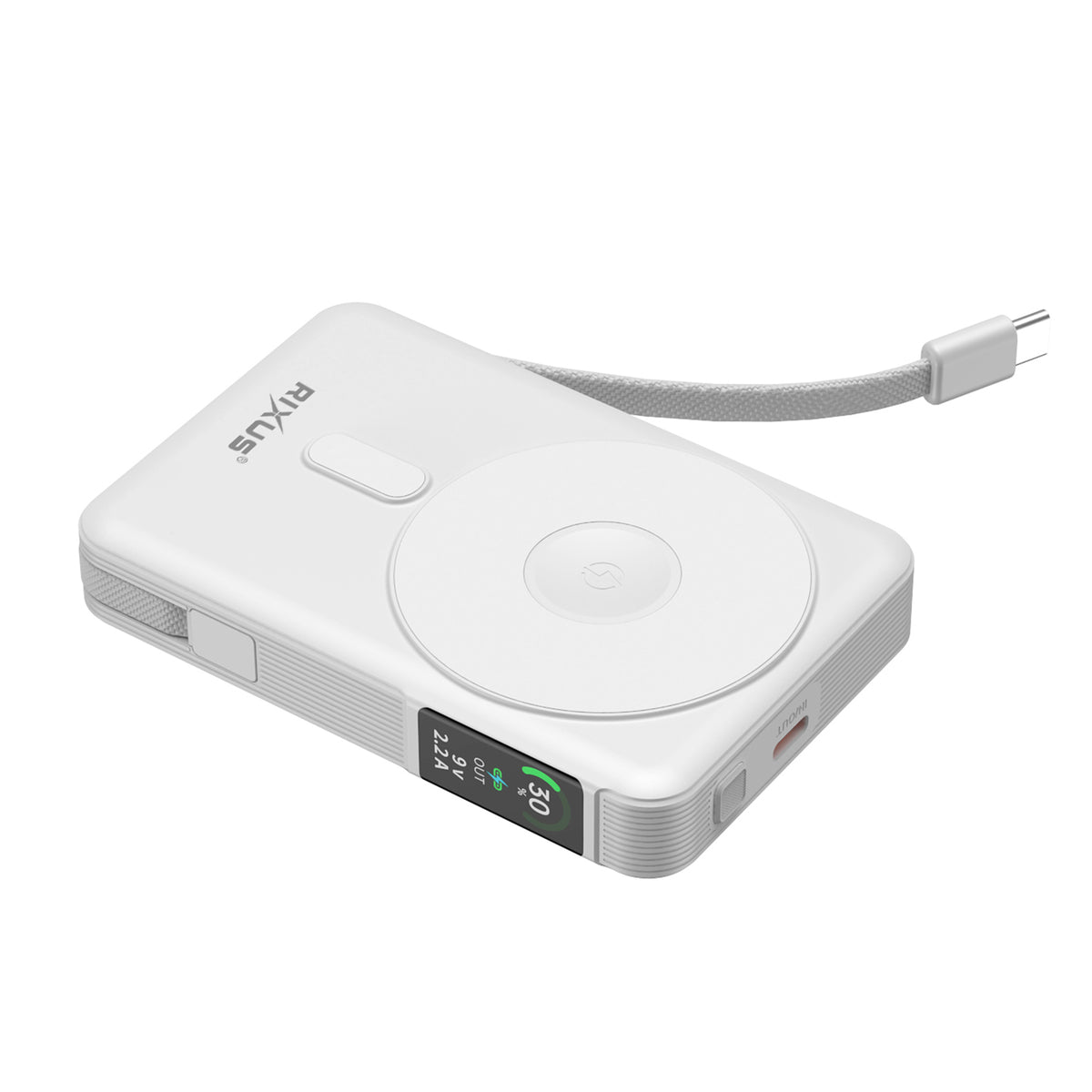 Rixus RXPB77B MagSafe Compatible Powerbank 10000 mAh 35W White