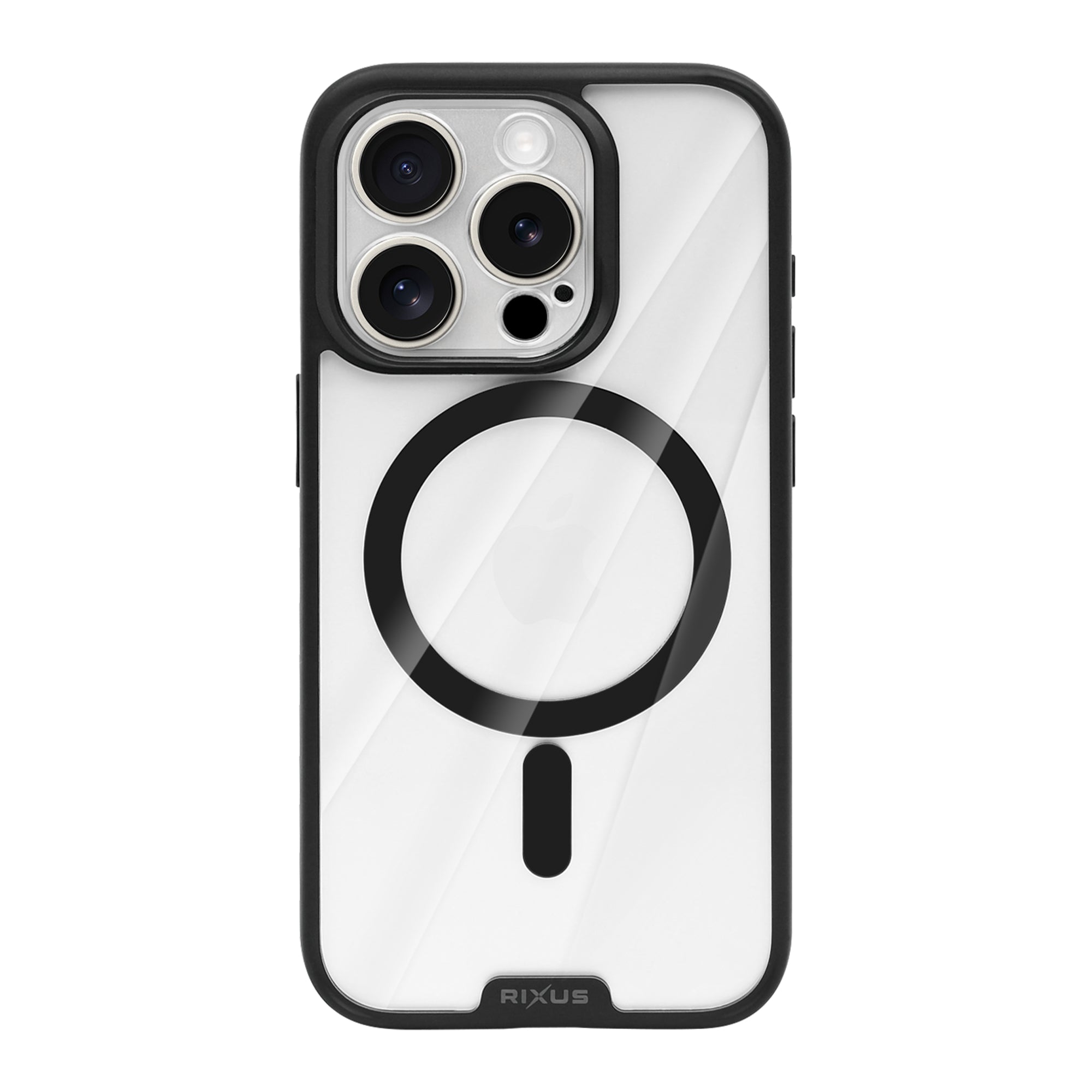 Rixus Crystal Amber Case For Apple iPhone 15 Pro Black