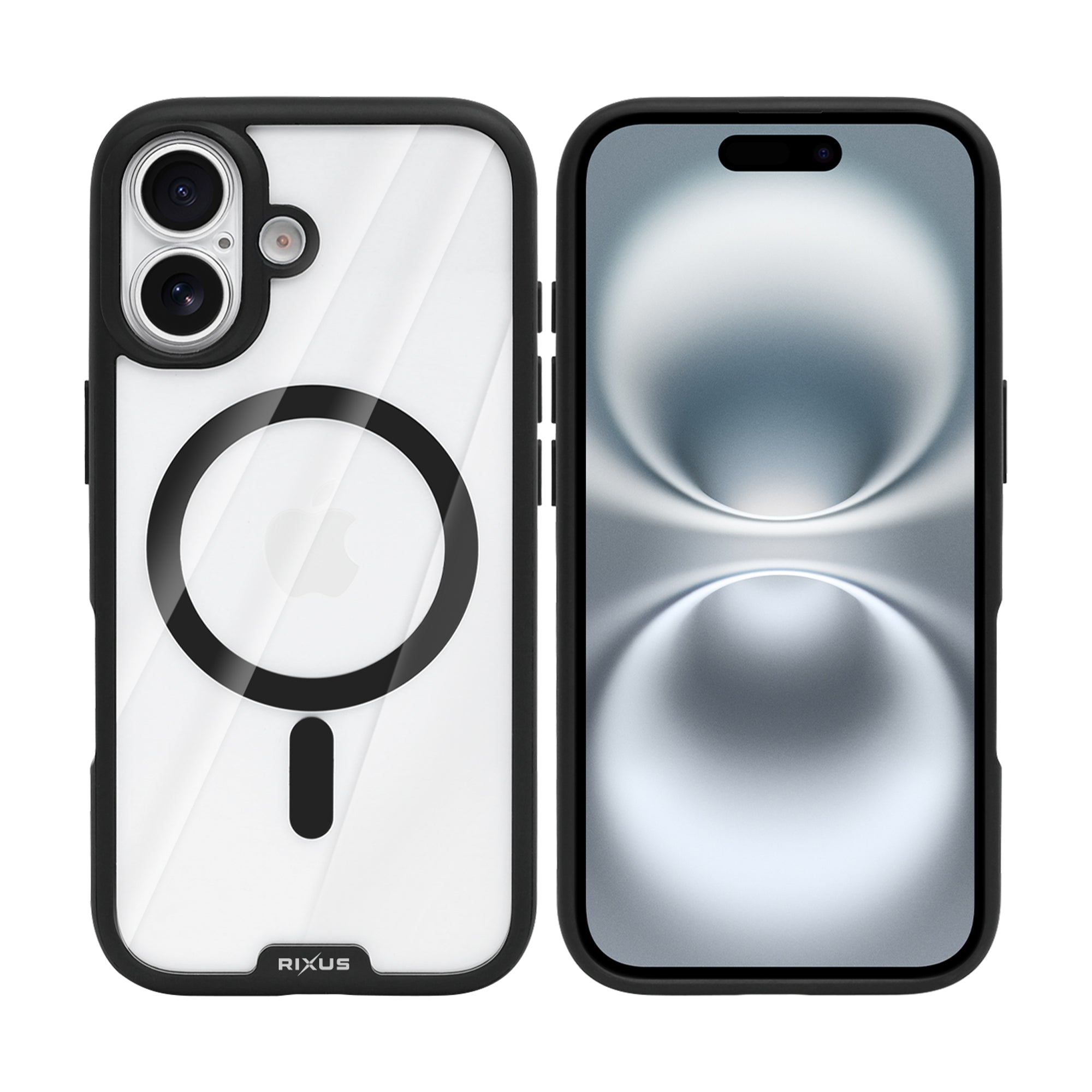 Rixus Crystal Amber Case For Apple iPhone 16 Pro Black