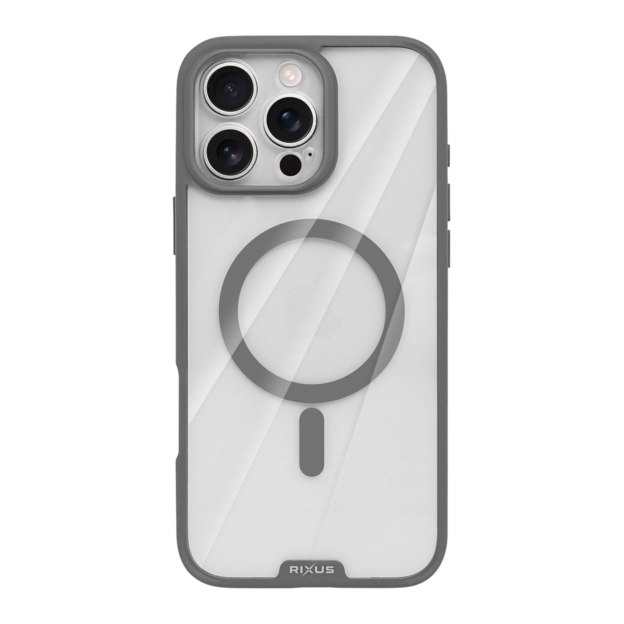 Rixus Crystal Amber Case For Apple iPhone 16 Pro Grey