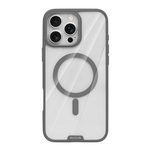Rixus Crystal Amber Case For Apple iPhone 16 Pro Grey
