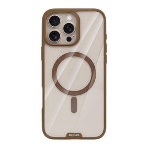 Rixus Crystal Amber Case For Apple iPhone 16 Pro Desert Gold