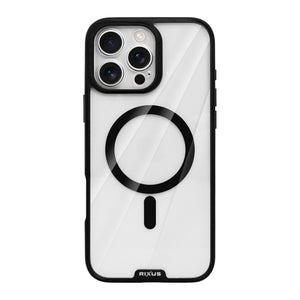 Rixus Crystal Amber Case For Apple iPhone 16 Pro Max Black