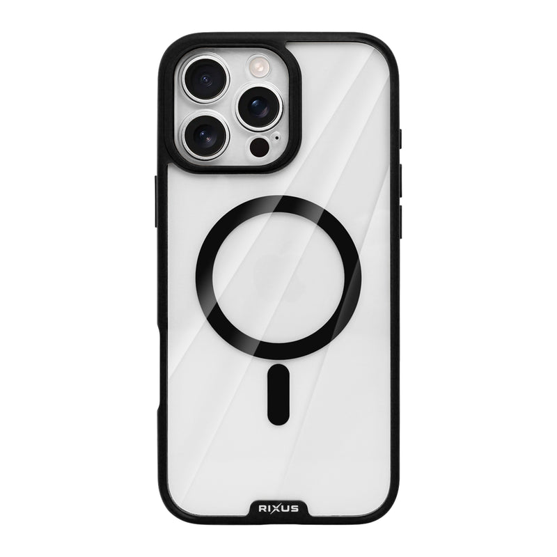 Rixus Crystal Amber Case For Apple iPhone 16 Pro Max Black