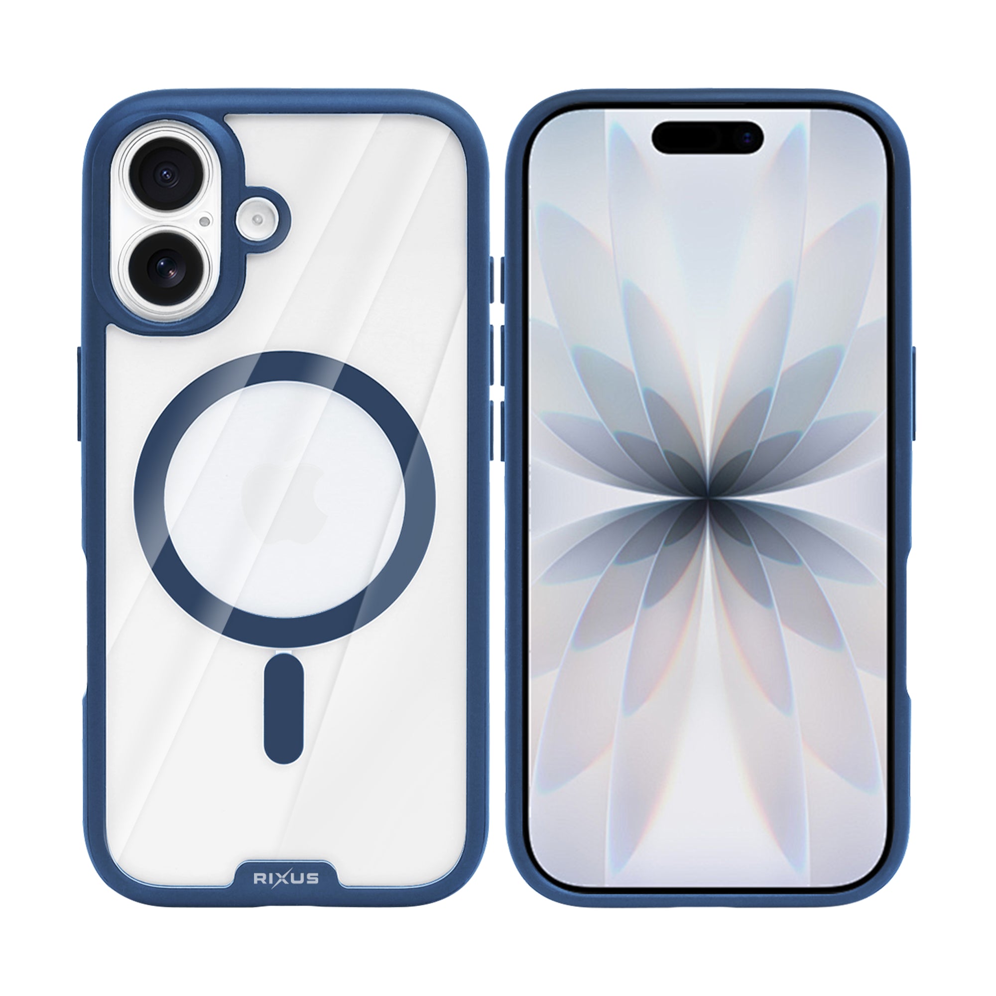 Rixus Crystal Amber Case For Apple iPhone 17 Blue