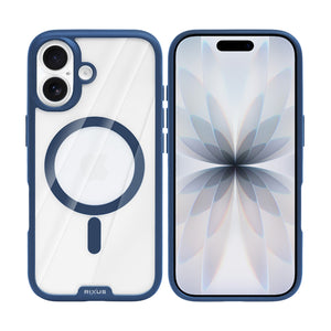 Rixus Crystal Amber Case For Apple iPhone 17 Blue