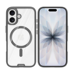 Rixus Crystal Amber Case For Apple iPhone 17 Grey