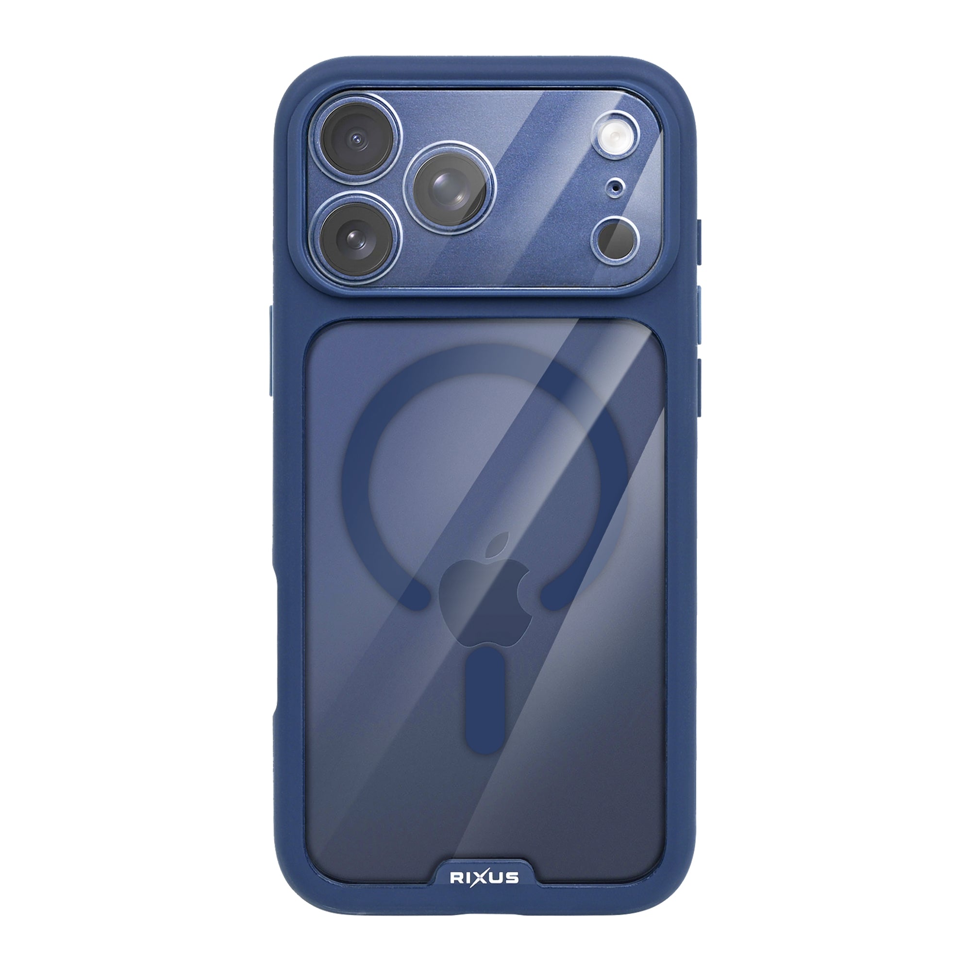Rixus Crystal Amber Case For Apple iPhone 17 Pro Blue