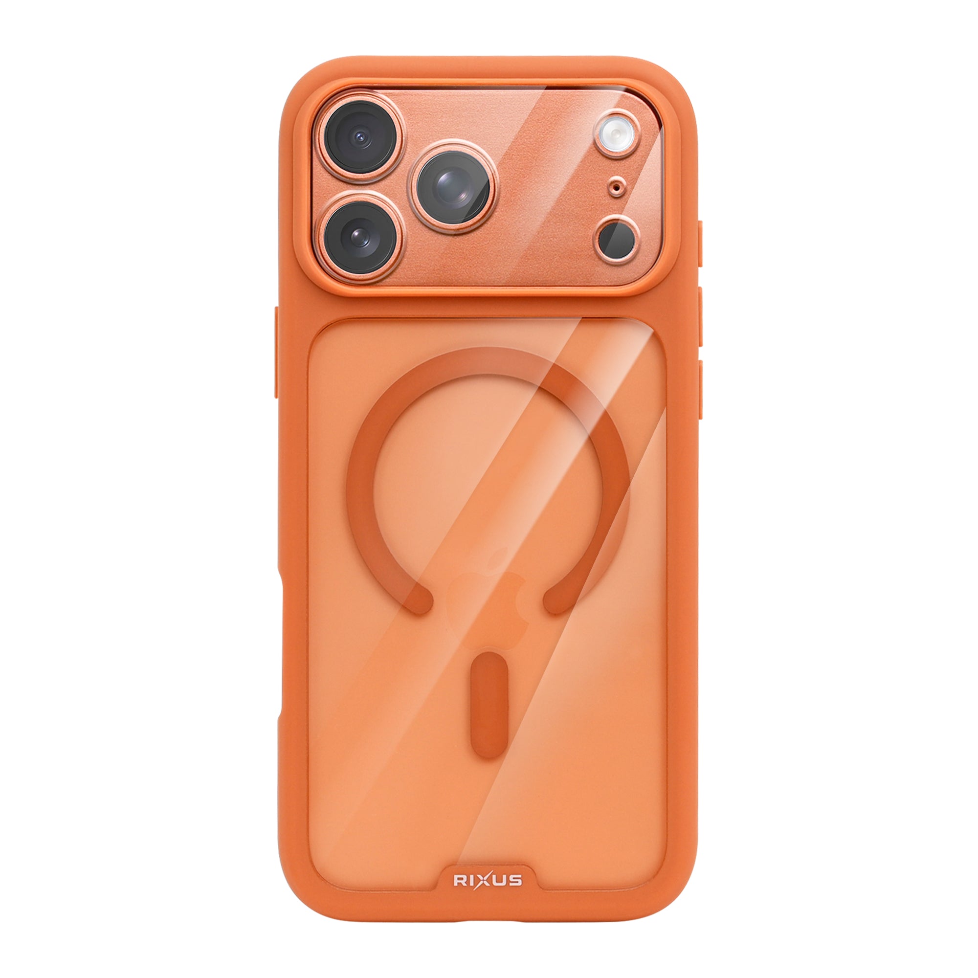 Rixus Crystal Amber Case For Apple iPhone 17 Pro Orange