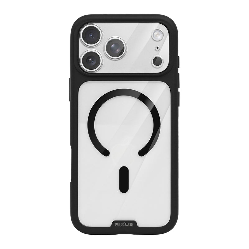 Rixus Crystal Amber Case For Apple iPhone 17 Pro Max Black