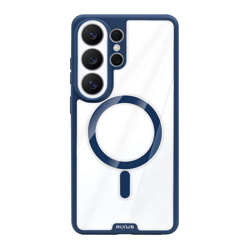 Rixus Crystal Amber Case For Samsung Galaxy S26 Ultra Deep Blue