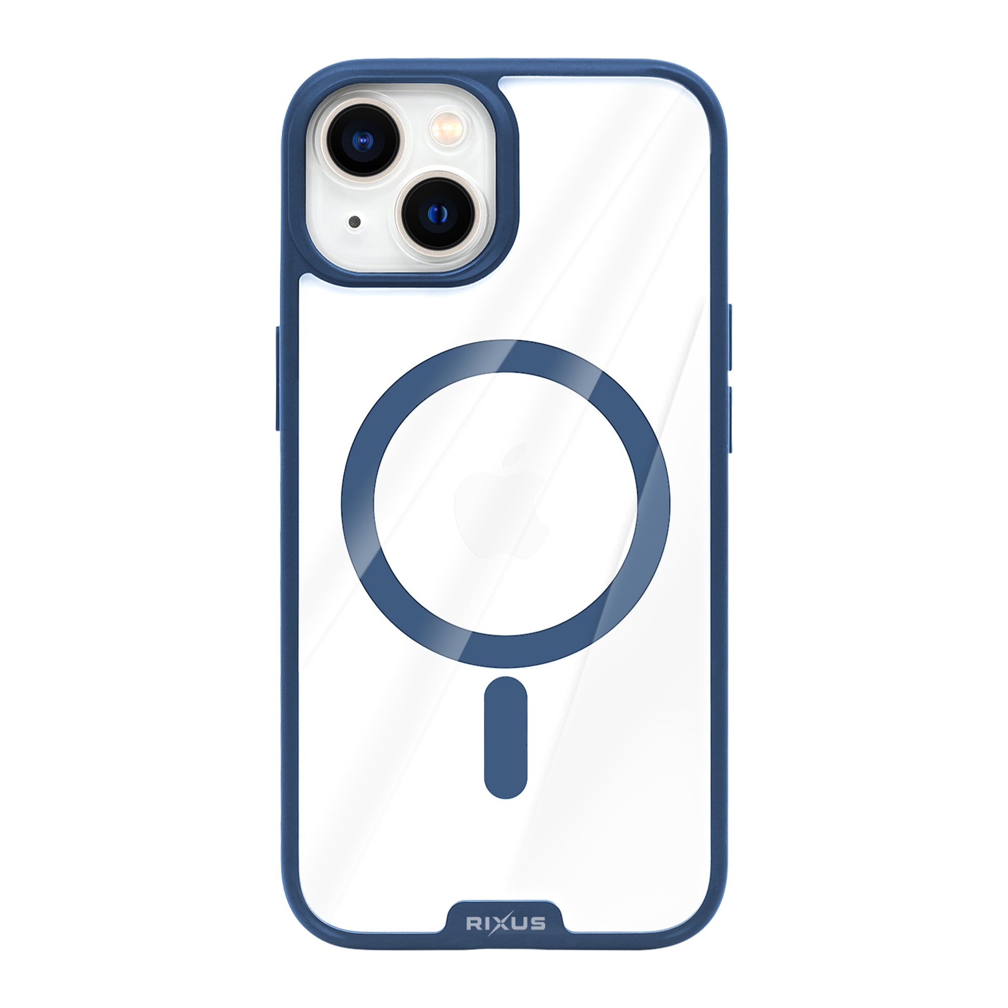 Rixus Crystal Amber Case For Apple iPhone 13 Blue