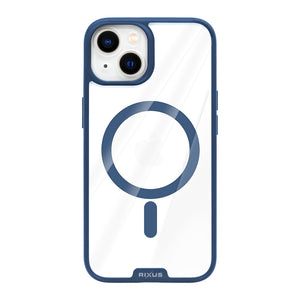 Rixus Crystal Amber Case For Apple iPhone 13 Blue