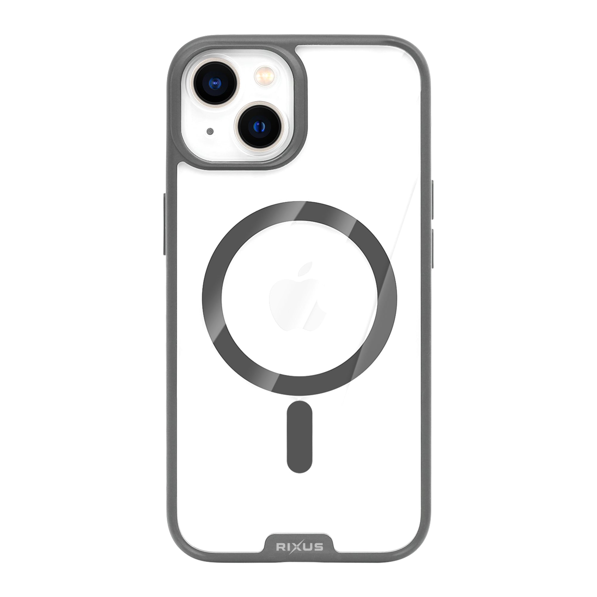 Rixus Crystal Amber Case For Apple iPhone 13 Grey