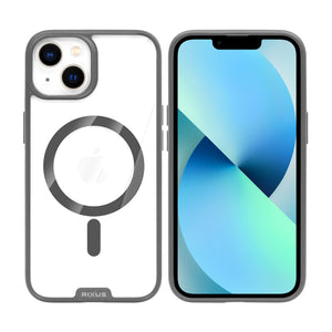 Rixus Crystal Amber Case For Apple iPhone 13 Grey