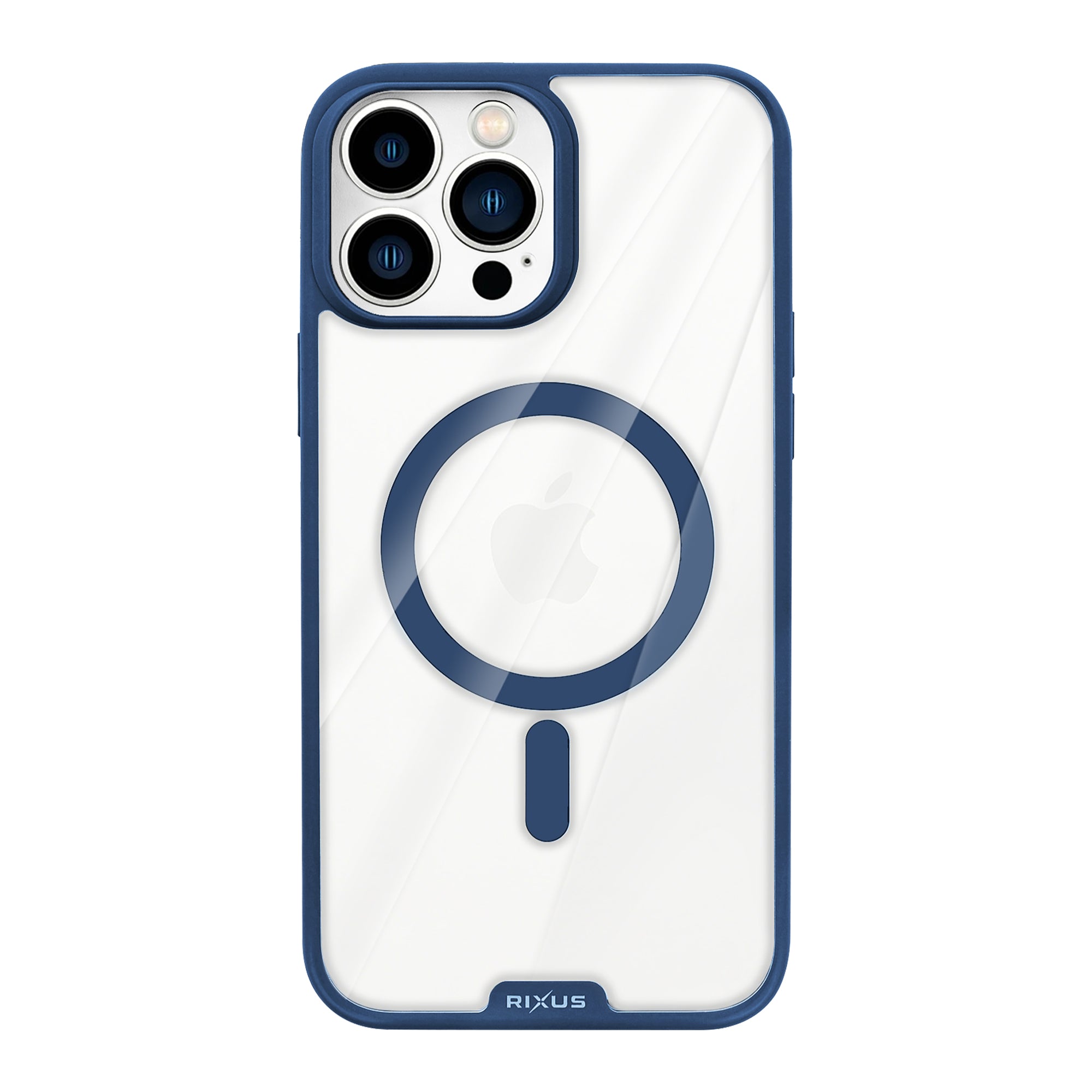 Rixus Crystal Amber Case For Apple iPhone 13 Pro Blue