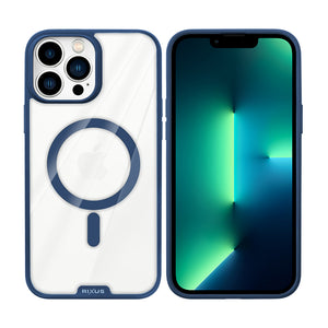 Rixus Crystal Amber Case For Apple iPhone 13 Pro Blue