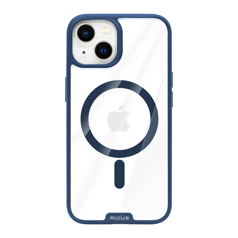 Rixus Crystal Amber Case For Apple iPhone 14 Blue