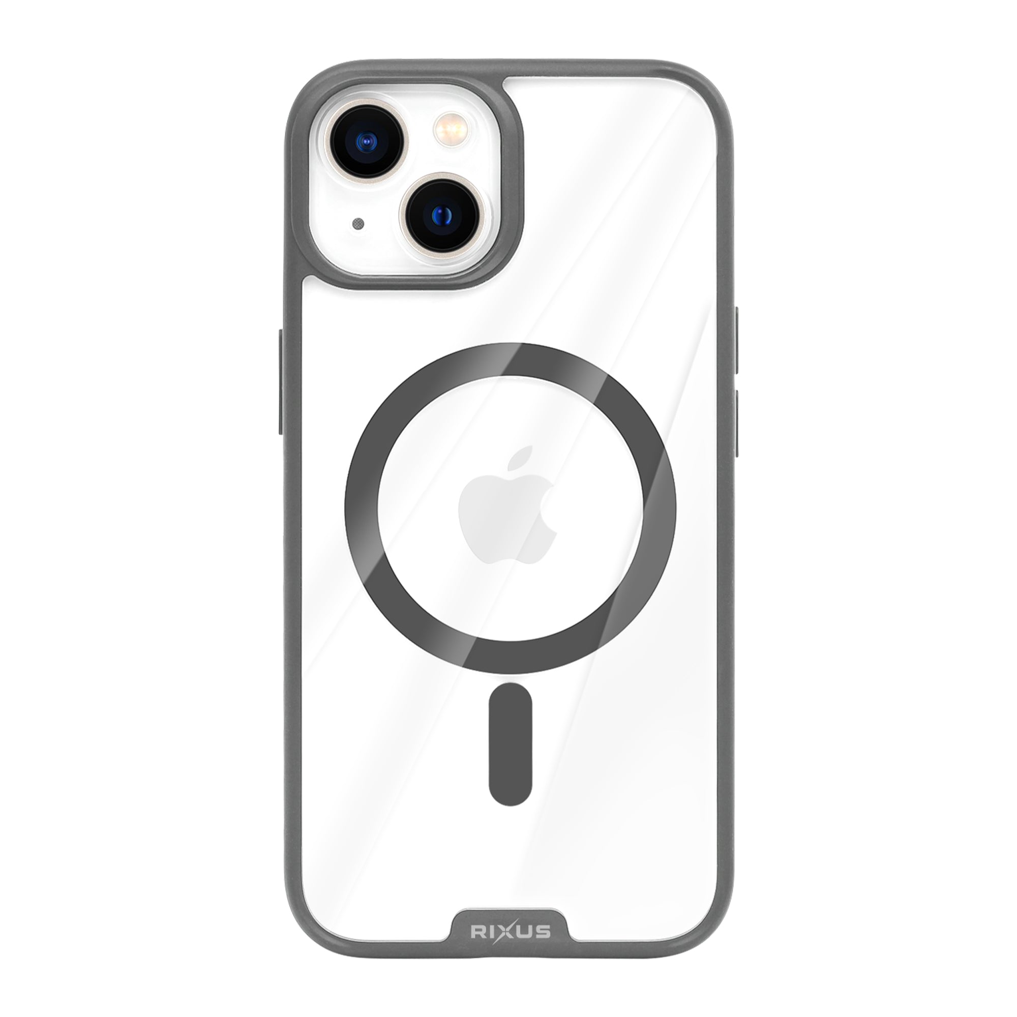 Rixus Crystal Amber Case For Apple iPhone 14 Grey