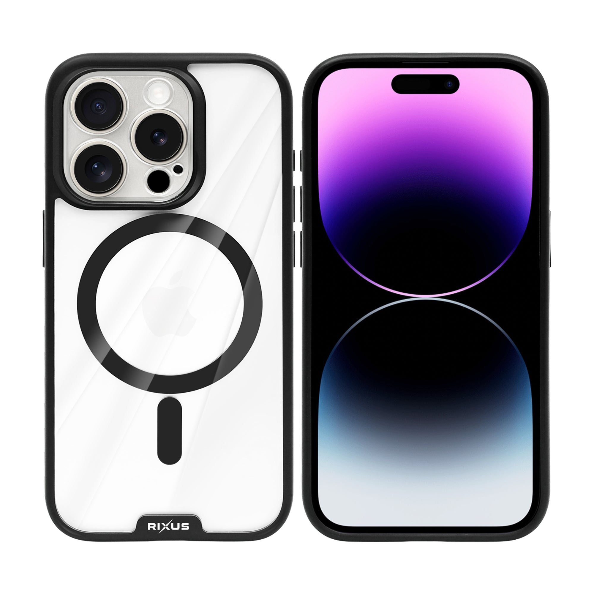 Rixus Crystal Amber Case For Apple iPhone 14 Pro Black