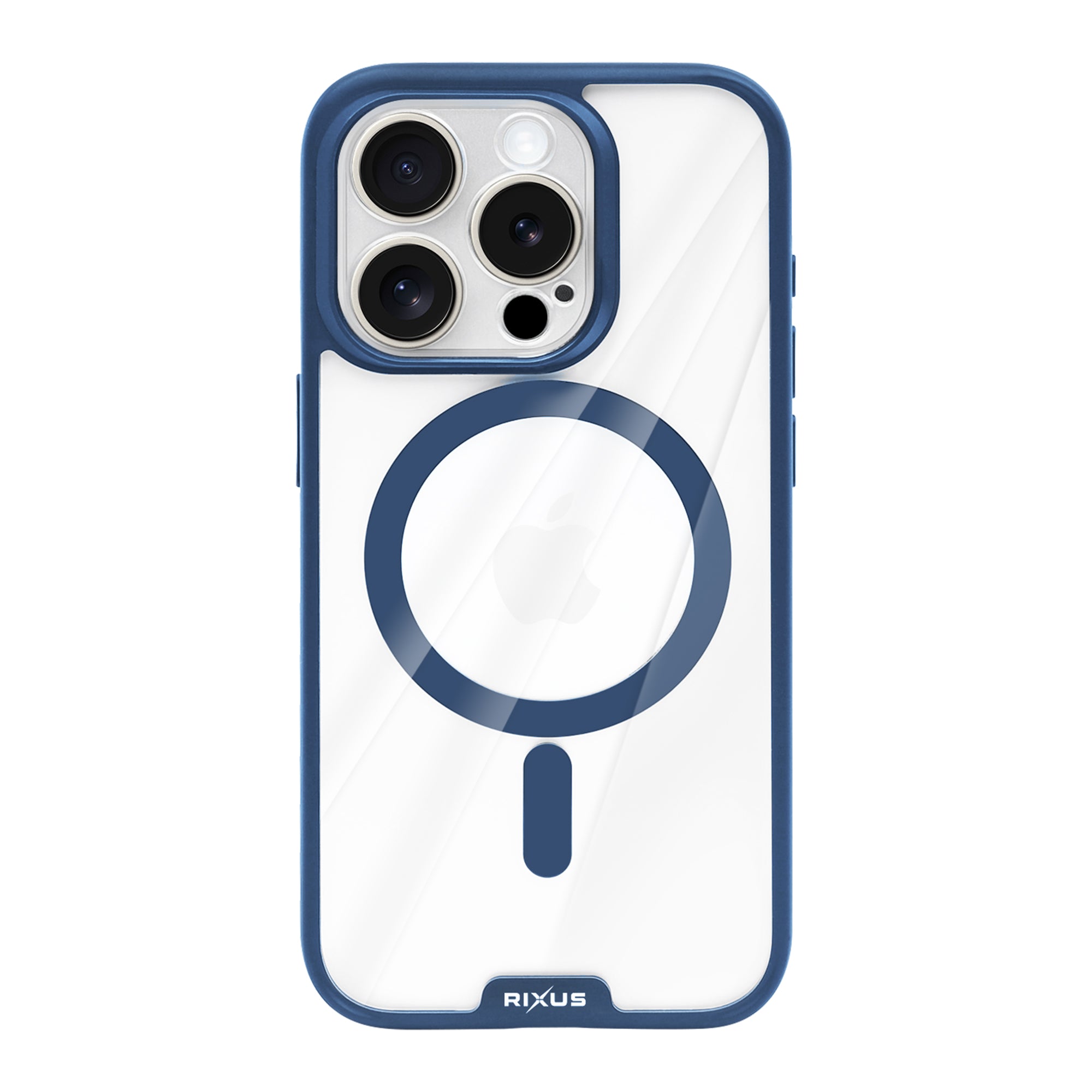 Rixus Crystal Amber Case For Apple iPhone 14 Pro Blue