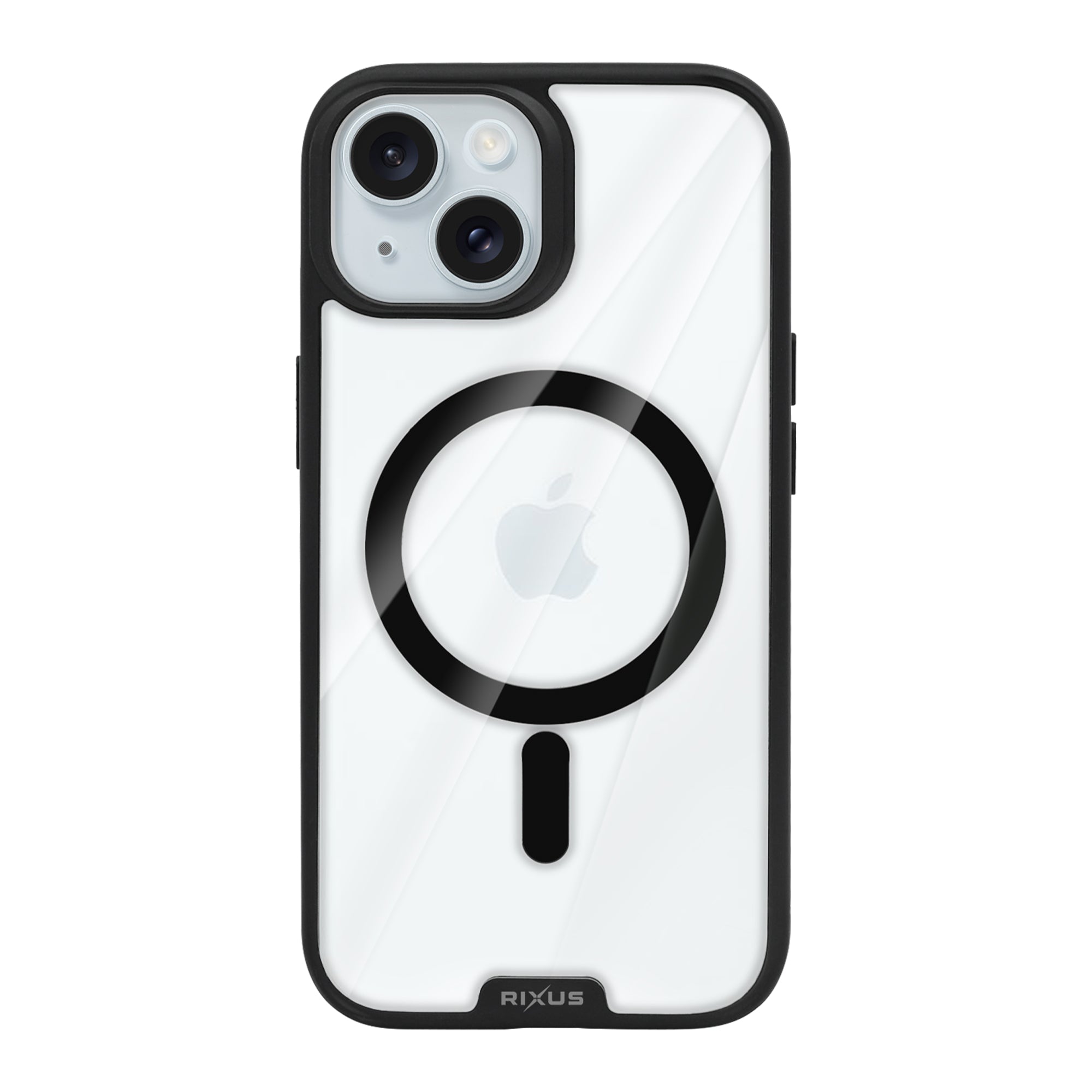 Rixus Crystal Amber Case For Apple iPhone 15 Black