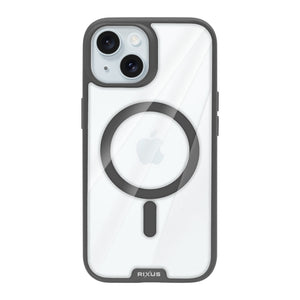 Rixus Crystal Amber Case For Apple iPhone 15 Grey