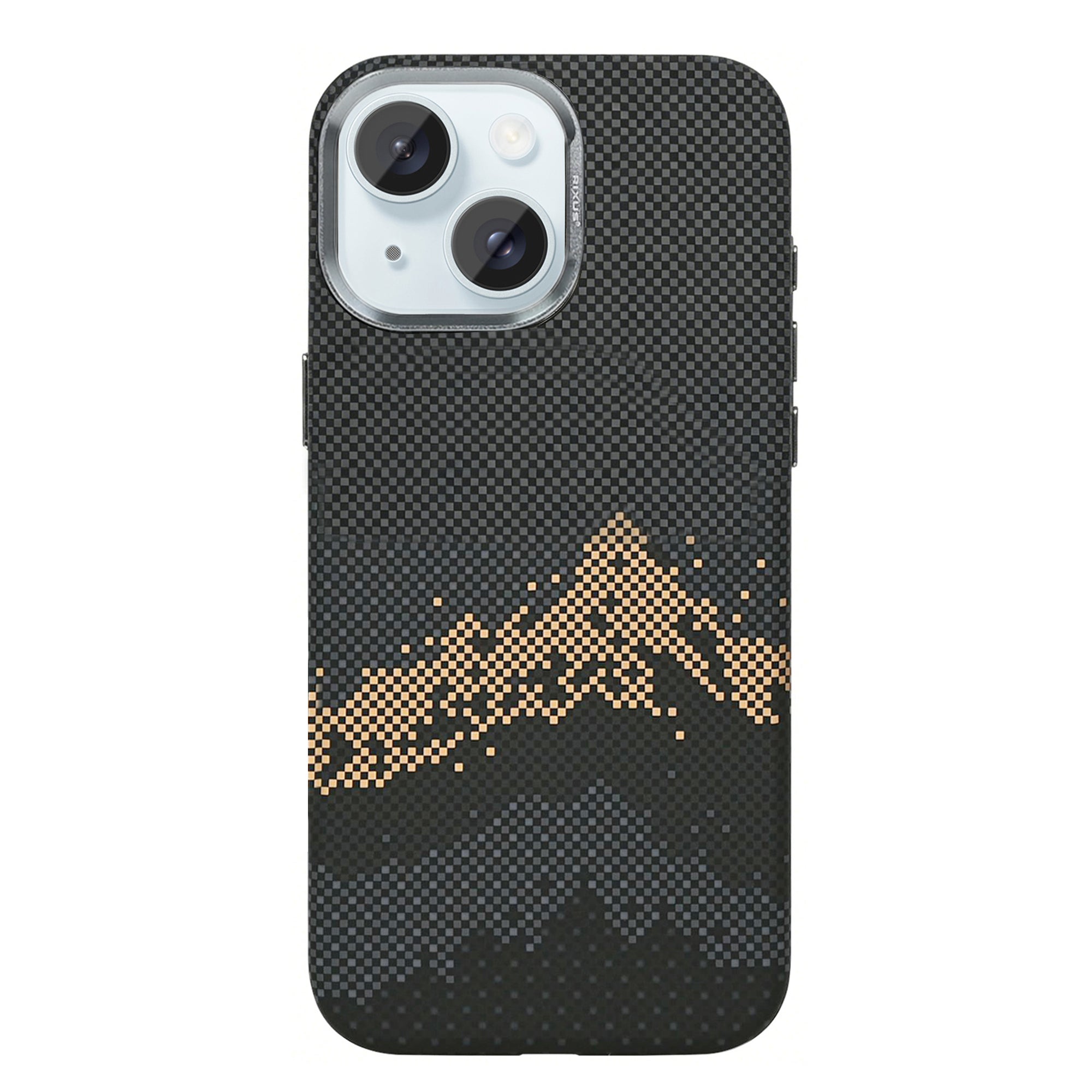 Rixus Alpine Ultra-Slim Case With MagSafe Compatible RXD082 For Apple iPhone 15 Mountain Black