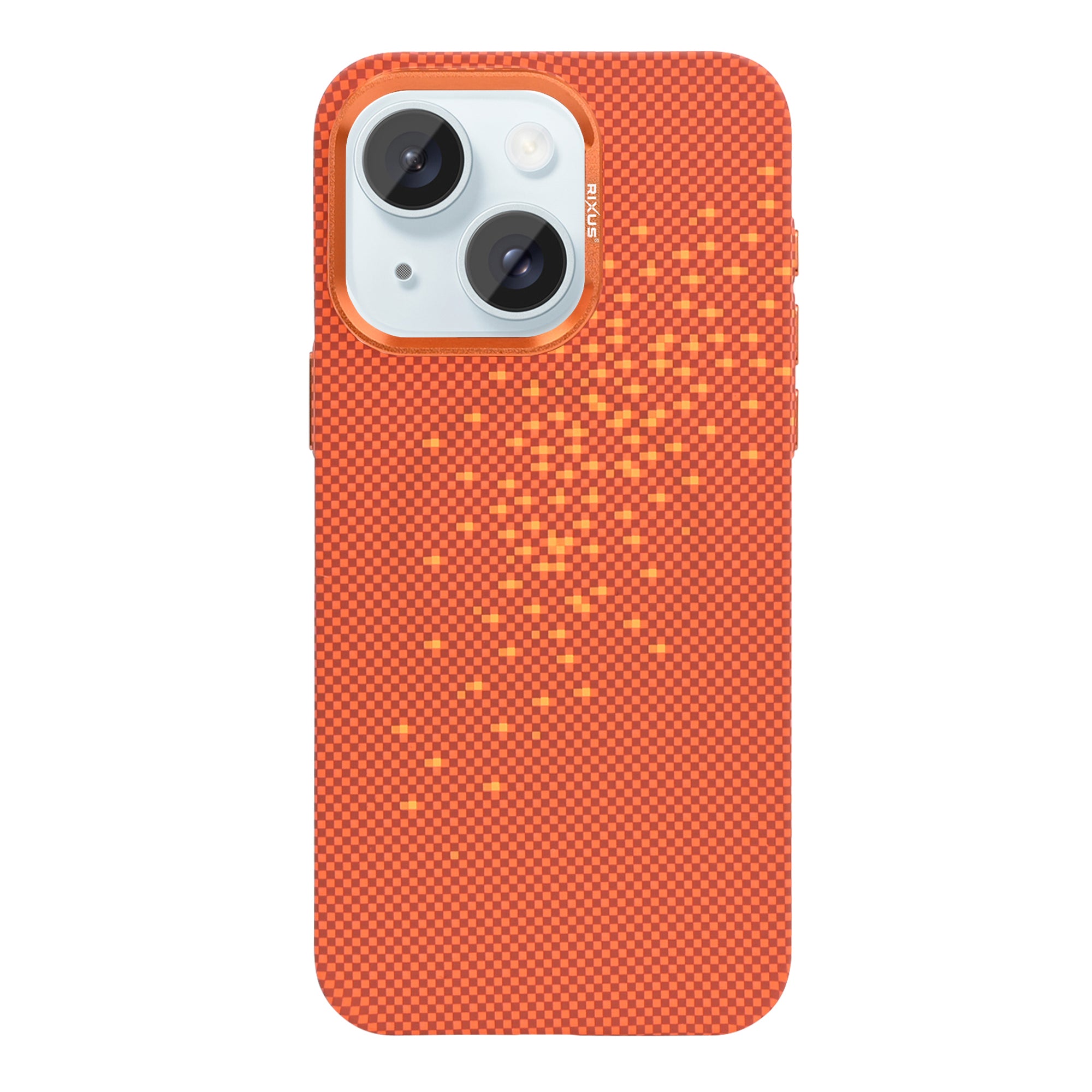 Rixus Alpine Ultra-Slim Case With MagSafe Compatible RXD021 For Apple iPhone 15 Galaxy Orange