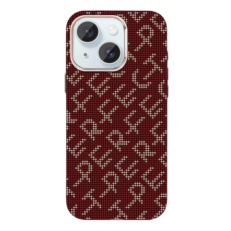 Rixus Alpine Ultra-Slim Case With MagSafe Compatible RXA093 For Apple iPhone 15 Cherry Red