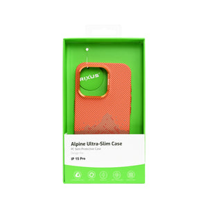 Rixus Alpine Ultra-Slim Case With MagSafe Compatible RXD081 For Apple iPhone 15 Pro Mountain Orange