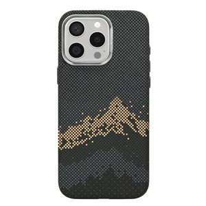 Rixus Alpine Ultra-Slim Case With MagSafe Compatible RXD082 For Apple iPhone 15 Pro Mountain Black