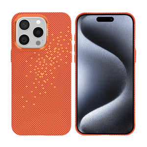 Rixus Alpine Ultra-Slim Case With MagSafe Compatible RXD021 For Apple iPhone 15 Pro Galaxy Orange