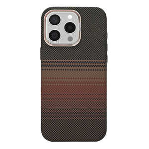 Rixus Alpine Ultra-Slim Case With MagSafe Compatible RXA130 For Apple iPhone 15 Pro Stripe Brown