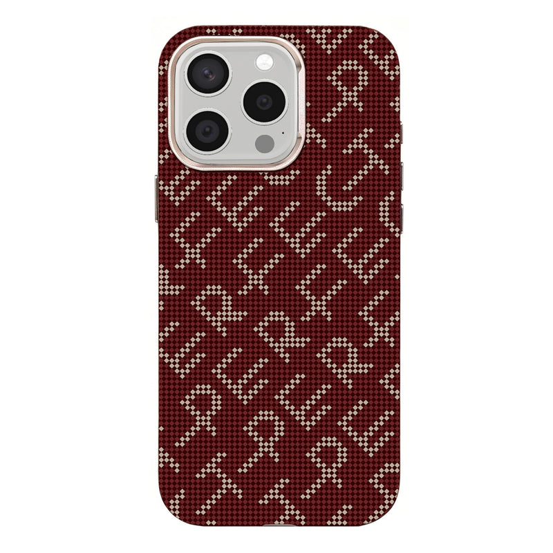 Rixus Alpine Ultra-Slim Case With MagSafe Compatible RXA093 For Apple iPhone 15 Pro Cherry Red
