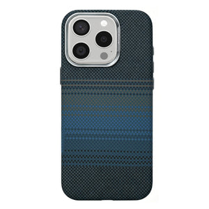 Rixus Alpine Ultra-Slim Case With MagSafe Compatible RXA131 For Apple iPhone 15 Pro Max Stripe Blue