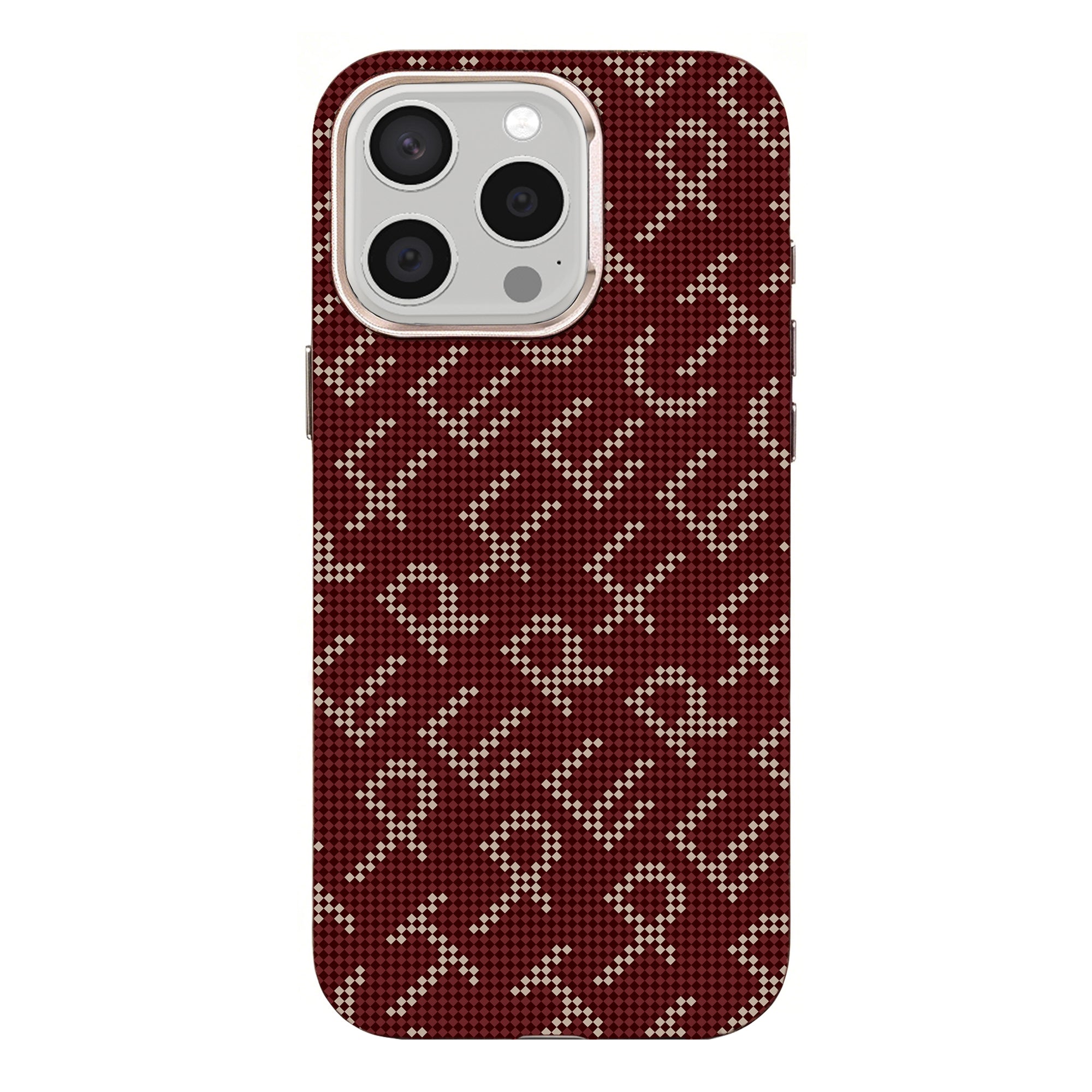 Rixus Alpine Ultra-Slim Case With MagSafe Compatible RXA093 For Apple iPhone 15 Pro Max Cherry Red