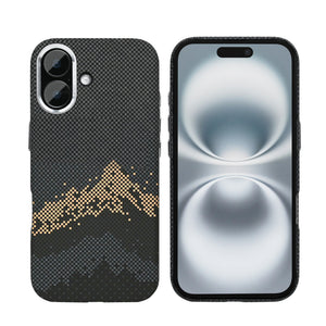 Rixus Alpine Ultra-Slim Case With MagSafe Compatible RXD082 For Apple iPhone 16 Mountain Black