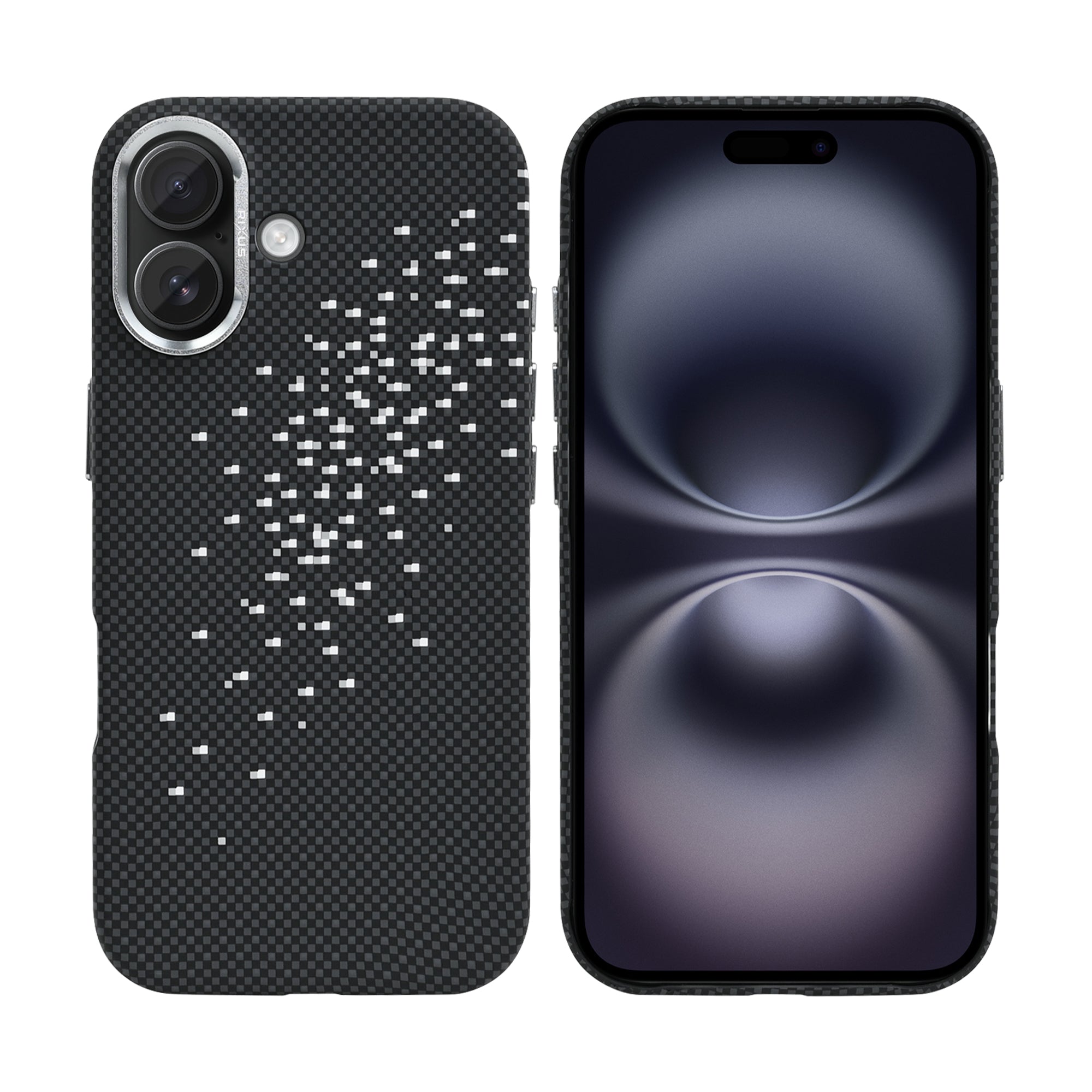 Rixus Alpine Ultra-Slim Case With MagSafe Compatible RXD022 For Apple iPhone 16 Galaxy Black