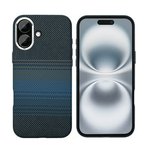 Rixus Alpine Ultra-Slim Case With MagSafe Compatible RXA131 For Apple iPhone 17 Stripe Blue