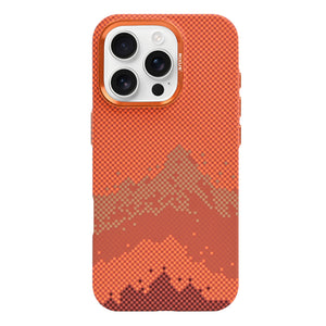 Rixus Alpine Ultra-Slim Case With MagSafe Compatible RXD081 For Apple iPhone 16 Pro Mountain Orange
